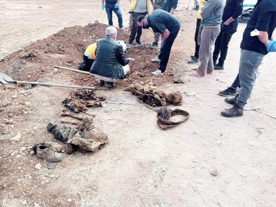العثور على مقبرة جماعية في مدينة اعزاز بريف حلب الشمالي