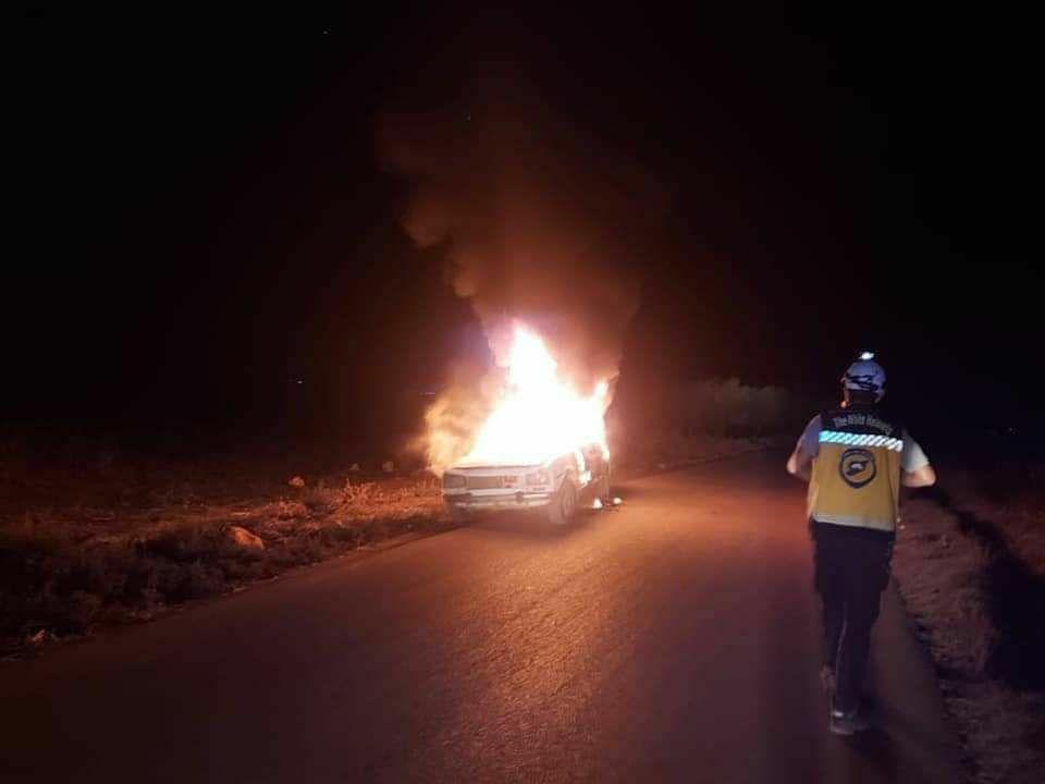 انفجار عبوة ناسفة بمدنيين على طريق عفرين شمال حلب