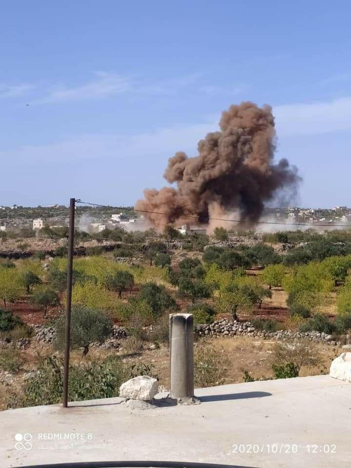 غارات روسية جديدة على بلدة المغارة بريف إدلب