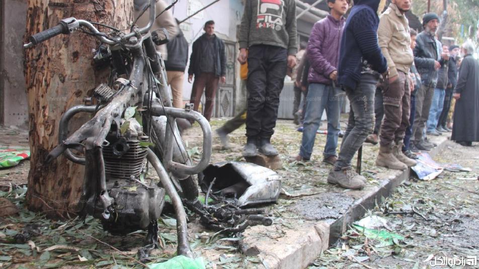 إصابات بتفجير دارجة مفخخة وسط جرابلس شرق حلب