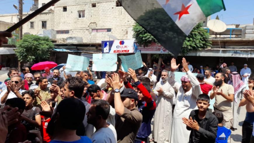 خروج مظاهرات في معظم المدن السورية للتضامن مع #درعا