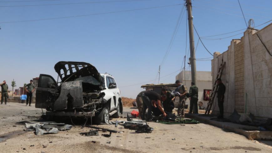 طائرة مسيرة تستهدف سيارة تقل قياديين لـ”PKK” في القامشلي |صور
