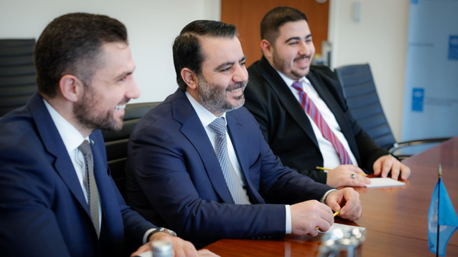 الشيباني يبحث تطورات الملف السوري مع مسؤولي الأمم المتحدة