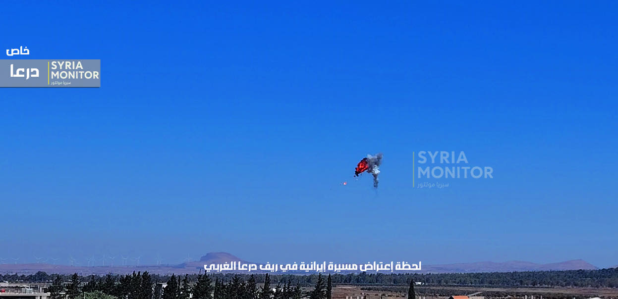إسرائيل تعترض مسيّرات إيرانية فوق الجنوب السوري وسقوط عدد منها في مناطق متفرقة