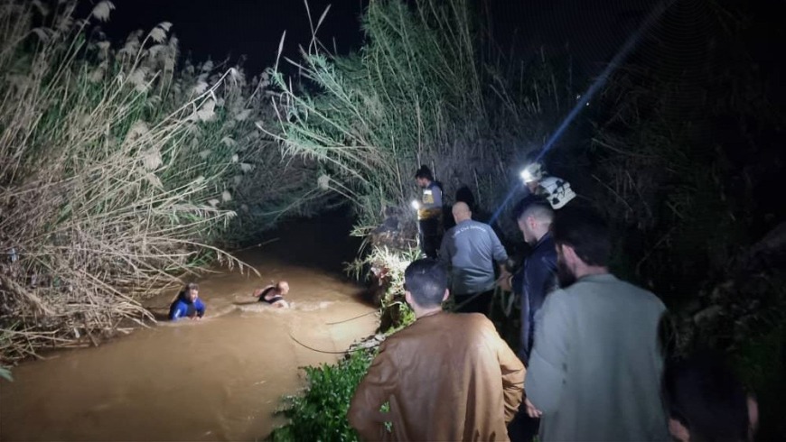 عمليات بحث مكثفة عن طفل سقط في نهر قويق بمدينة حلب